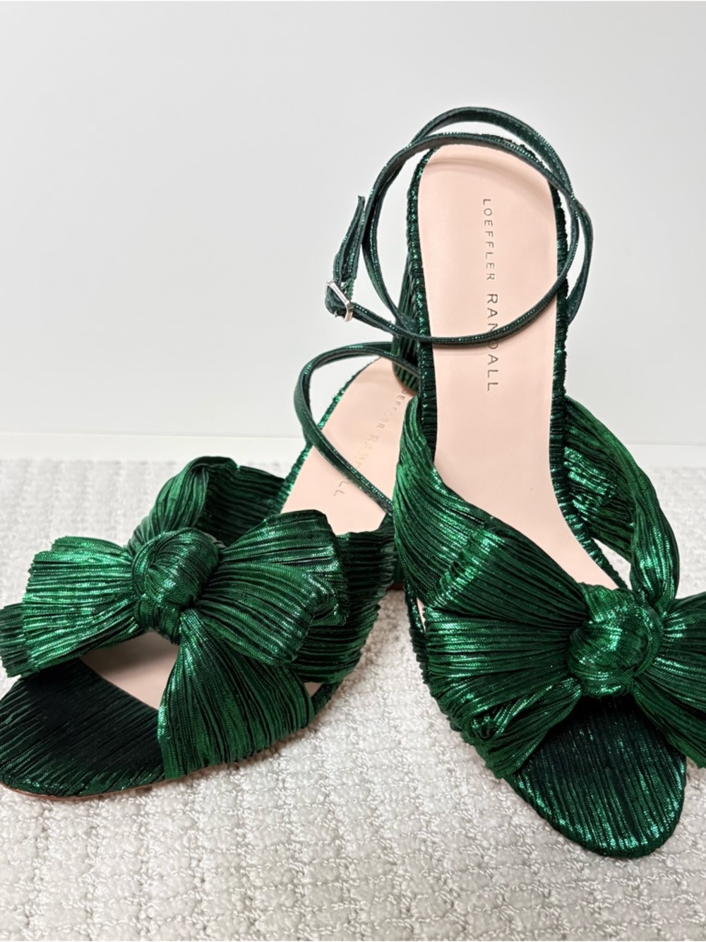 Loeffler Randall Camille Strappy Heels Green Size 8.5 | New No Tags